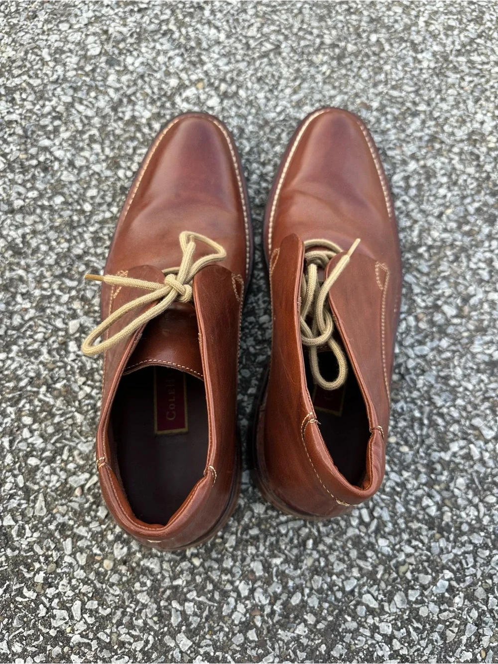 Cole Haan Men's Brown Leather Chukka Boots - Classic Casual Dress Shoe Size 11